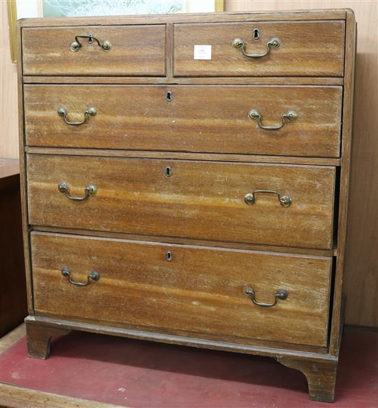 A George III oak chest, W.83cm